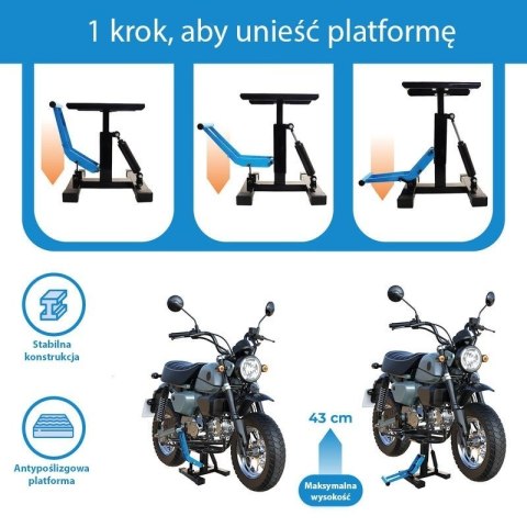 Podnośnik do motocykli enduro motorowerów z dźwignią do 150kg