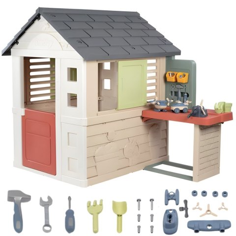 SMOBY Domek z Warsztatem + 39 akcesoriów
