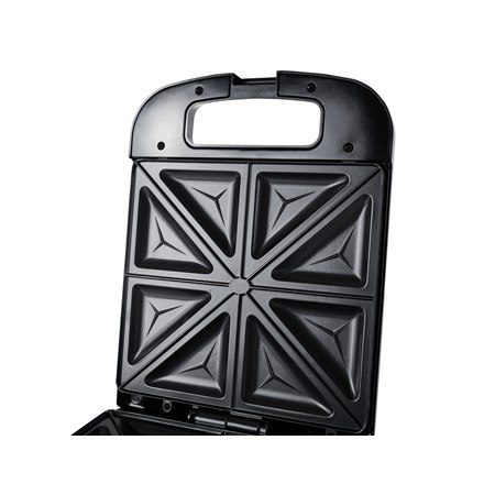 Adler | AD 3055 | Opiekacz do kanapek | 1000 W | Liczba talerzy 4 | Liczba ciastek | Średnica cm | Czarny