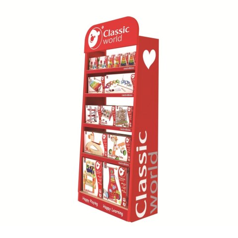 CLASSIC WORLD Regał Drewniany do Ekspozycji na Zabawki do Sklepu 1,80m