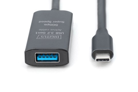 Digitus | Active USB 3.2 Gen1 5G extension cable | DA-73111 | USB-C to USB-A