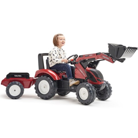 FALK Traktor na Pedały Valtra S4 z Łyżką i Przyczepą 3-7 lat