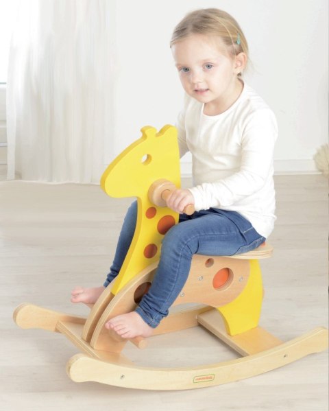 MASTERKIDZ Drewniana Żyrafa Na Biegunach Bujak