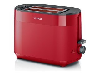 Toster kompaktowy Bosch | TAT2M124 MyMoment | Moc 950 W | Liczba gniazd 2 | Materiał obudowy Tworzywo sztuczne | Czerwony