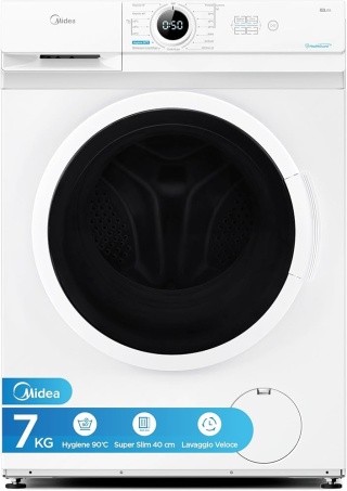 Midea Pralka 7kg 1200 obr/min MF100W70/W Slim Front Biała