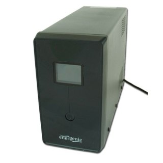 EnerGenie | UPS z USB i wyświetlaczem LCD, Czarny | 1200 VA
