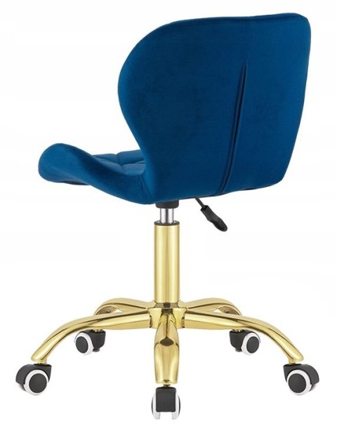 Krzesło obrotowe VASTO OFFICE VELVET BLUE GOLD