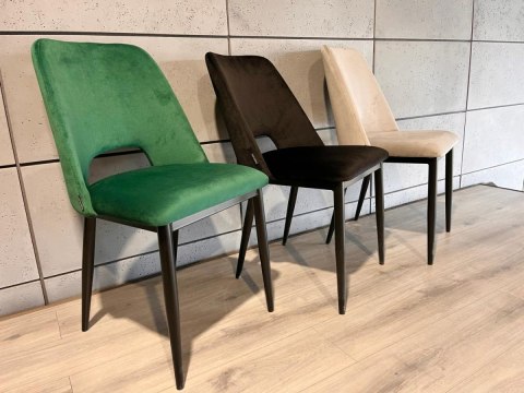 Krzesło tapicerowane GOTI GREEN VELVET GOLD OUTLET