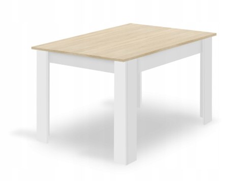 Zestaw do jadalni stół prostokątny 120x80 cm dąb sonoma + 4 krzesła MARK czarne Leobert