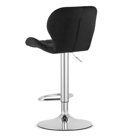 Hoker WEST - aksamit czarny / baza chrom x 2