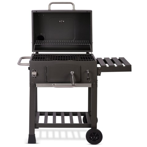 Grill węglowy z rusztem żeliwnym 57x43 cm z pokrowcem czarny Berdsen BD-891