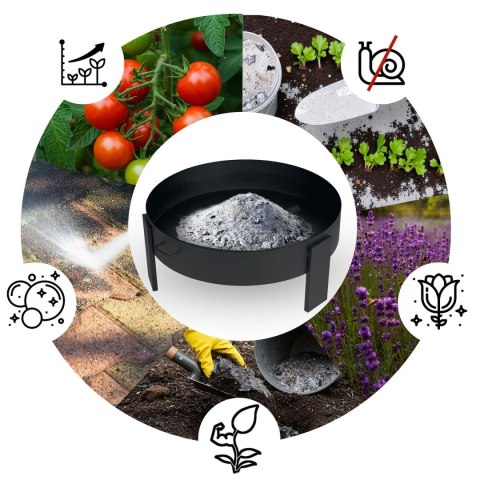 Palenisko ogrodowe stalowe 80 cm z rusztem czarne Berdsen BD-883