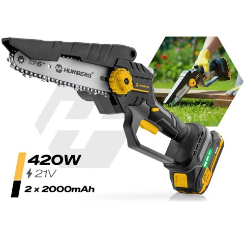 Piła łańcuchowa akumulatorowa mini pilarka Humberg HM-421