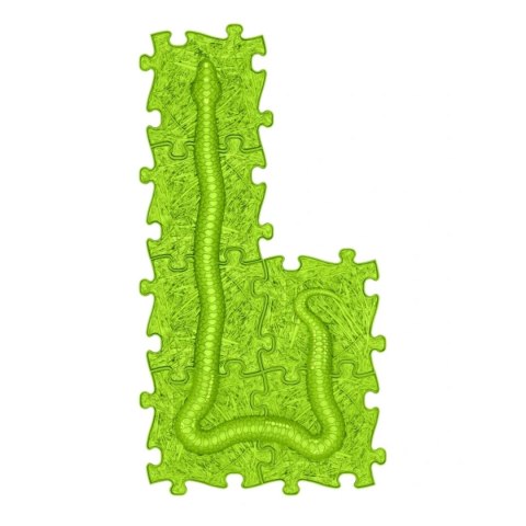 WOOPIE Mata Sensoryczna Ortopedyczna Puzzle Wąż Zielony 6 el.