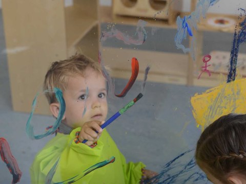 MASTERKIDZ Ogromna Drewniana Sztaluga Okienna Do Malowania