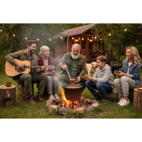 Kociołek żeliwny 11l garnek myśliwski pieczonki na ognisko grill BD-482 348210