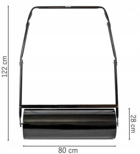 WALEC STALOWY DO TRAWY TRAWNIKA - 80CM POJEMNOŚĆ 53L