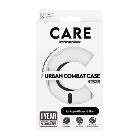CARE by PanzerGlass Case Flagship Black MagSafe iPhone 16 Plus | CARE