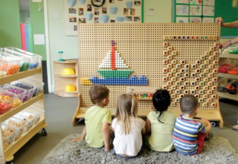 MASTERKIDZ Wolnostojąca Tablica Naukowa Kreatywna STEM 125 x 86 + Zestaw Akcesoriów