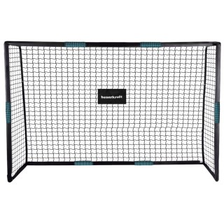 Metalowa bramka piłkarska z siatką treningową do gry w piłkę nożną 180x120x60 cm czarno-niebieska