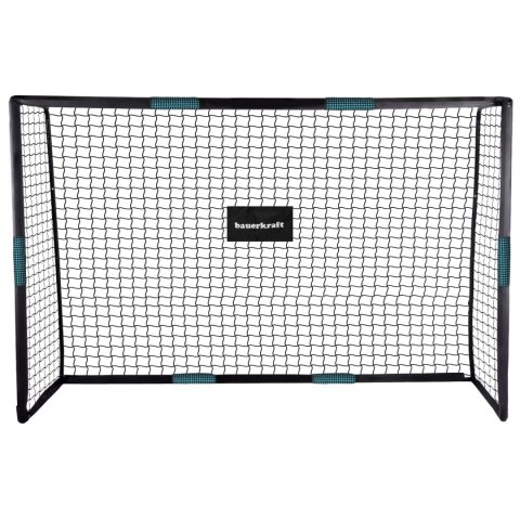 Metalowa bramka piłkarska z siatką treningową do gry w piłkę nożną 180x120x60 cm czarno-niebieska