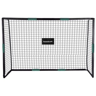 Metalowa bramka piłkarska z siatką treningową do gry w piłkę nożną 180x120x60 cm czarno-zielona