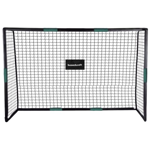 Metalowa bramka piłkarska z siatką treningową do gry w piłkę nożną 180x120x60 cm czarno-zielona