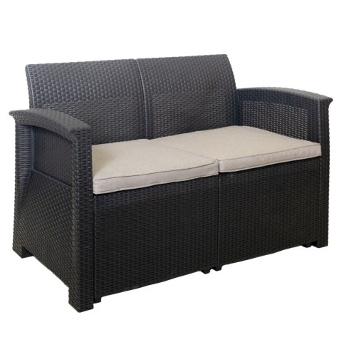 Zestaw mebli ogrodowych komplet technorattan sofa fotele stolik taras ogród