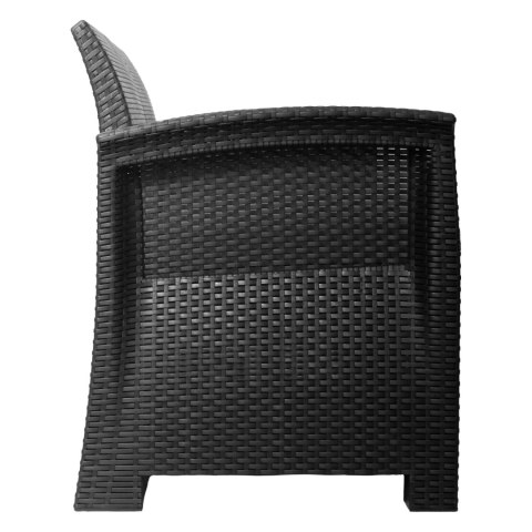 Zestaw mebli ogrodowych komplet technorattan sofa fotele stolik taras ogród