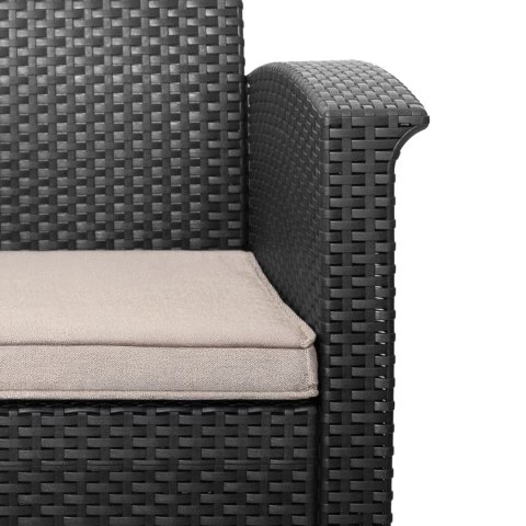 Zestaw mebli ogrodowych komplet technorattan sofa fotele stolik taras ogród