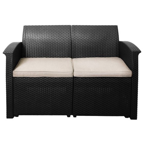 Zestaw mebli ogrodowych komplet technorattan sofa fotele stolik taras ogród