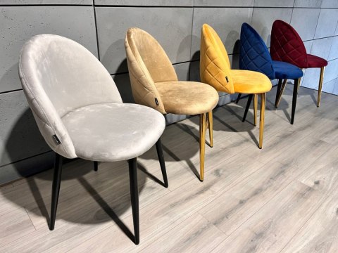 Krzesło tapicerowane GLORIA DARK GREY VELVET