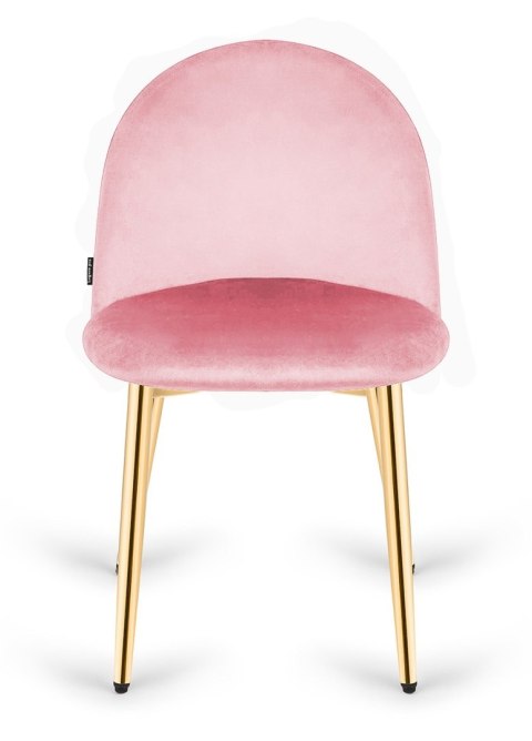 Krzesło tapicerowane GLORIA PINK VELVET GOLD