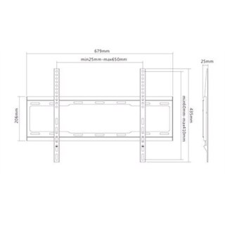 Sunne | Uchwyt ścienny | 37-70-EF | Stały | 37-70 " | Maksymalna waga (udźwig) 40 kg | Czarny