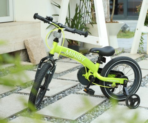 Qplay Rowerek Dziecięcy - Rowerek Biegowy Miniby 14 cali Green