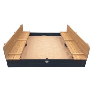 AXI Piaskownica XXL Ella 150 x 150 z Ławeczkami Antracyt