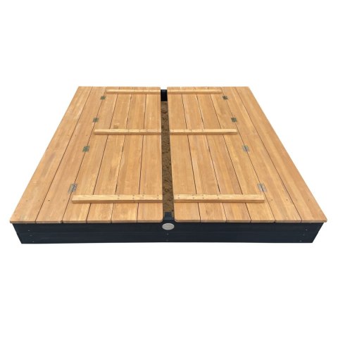 AXI Piaskownica XXL Ella 150 x 150 z Ławeczkami Antracyt