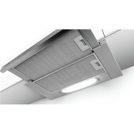Bosch | Okap | DFT63AC50 Serie 4 | Klasa efektywności energetycznej D | Teleskopowy | Szerokość 60 cm | 368 m³/h | Mechaniczny |