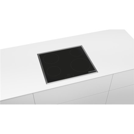 Bosch | PKE645BB2E Seria 4 | Płyta | Vitroceramic | Liczba palników/stref gotowania 4 | Dotykowy | Timer | Czarny