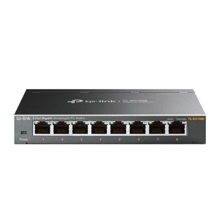 TP-LINK | Przełącznik | TL-SG108E | Zarządzany przez sieć | Możliwość montażu na ścianie | Ilość portów 1 Gb/s (RJ-45) 8 | Ilość