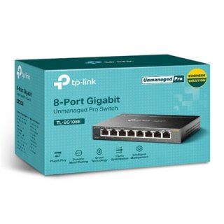 TP-LINK | Przełącznik | TL-SG108E | Zarządzany przez sieć | Możliwość montażu na ścianie | Ilość portów 1 Gb/s (RJ-45) 8 | Ilość