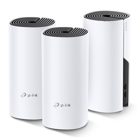 TP-LINK | System Wi-Fi typu Whole Home Mesh | Deco E4 (3-pack) | 802.11ac | 867+300 Mbit/s | 10/100 Mbit/s | Porty Ethernet LAN 