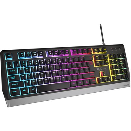 Genesis | Rhod 300 RGB | Klawiatura dla graczy | Podświetlenie LED RGB | USA | Czarna | Przewodowa | 1,75 m
