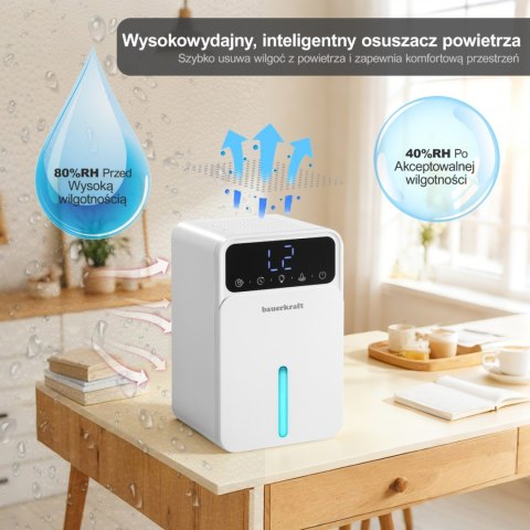 Kompaktowy cichy mini osuszacz powietrza pochłaniacz wilgoci 350ml/24h 1,2l