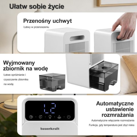 Kompaktowy cichy mini osuszacz powietrza pochłaniacz wilgoci 350ml/24h 1,2l