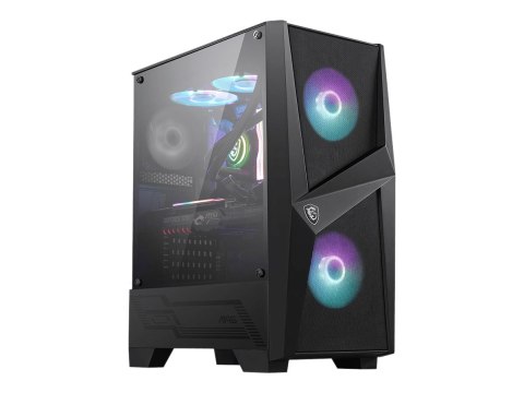 MSI MAG FORGE 100R PC Case, Mid-Tower, USB 3.2, Black MSI MSI MAG FORGE 100R Black ATX Power supply included No
