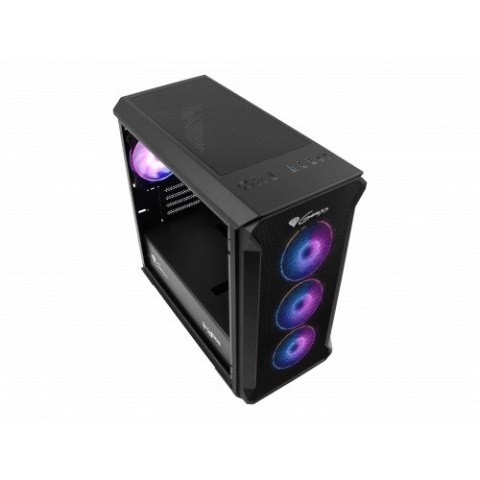 Obudowa GENESIS IRID 503 ARGB, Micro Tower, 2xUSB 2.0, 2x Jack, 1xUSB 3.0, Czarny | Genesis | IRID 503 ARGB | Czarny | ATX | Zas