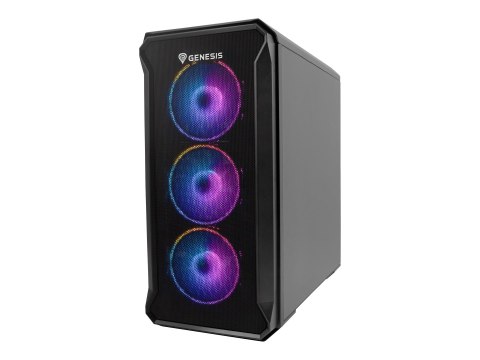 Obudowa GENESIS IRID 503 ARGB, Micro Tower, 2xUSB 2.0, 2x Jack, 1xUSB 3.0, Czarny | Genesis | IRID 503 ARGB | Czarny | ATX | Zas