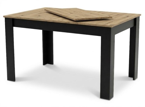 Stół rozkładany prostokątny 120-160x80 cm do kuchni jadalni dla 4-6 osób dąb artisan
