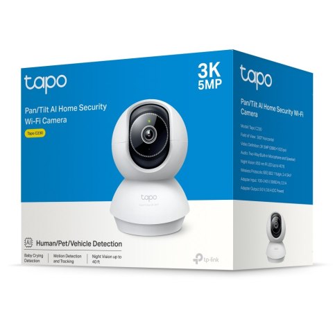TP-LINK | Pan/Tilt AI Home Security Wi-Fi Camera | Tapo C230 | Tabletop or Ceiling-Mounted | 5 MP | 4mm/F2.0 | H.264 | Micro SD,